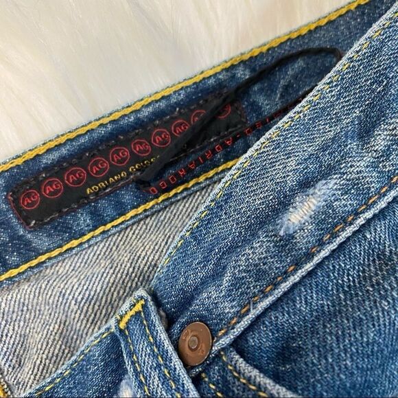 AG Adriano Goldschmied Blue Denim Mini Skirt - Picture 6 of 8